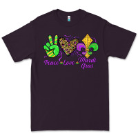 Plum peace love mardi gras Premium Tee - JahusDesignShop