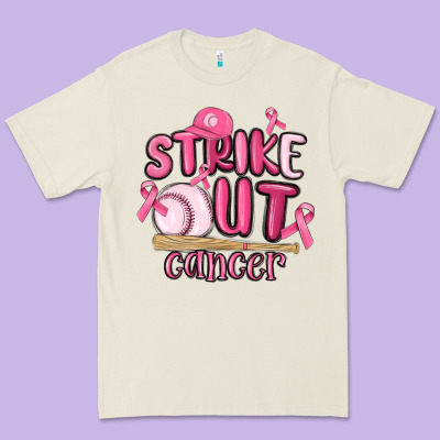 Strike Out Cancer Baseball Premium Tee Designed By Maliassmallbusiness