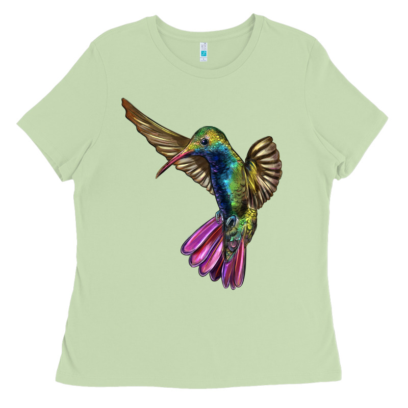 Flying Ruby Throated Hummingbird Ladies Tee by LillyAllenDesigns | Teevron