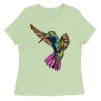 Matcha Flying Ruby Throated Hummingbird Ladies Tee - LillyAllenDesigns