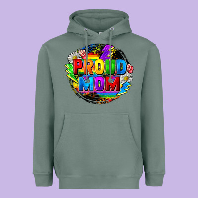 Proud Mom Lgbtq+ Mother's Day Heavyweight Hoodie Designed By Fadigitalartstudio