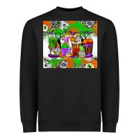 Black Halloween Coffee Cups Heavyweight Sweatshirt - texasbilliewilder