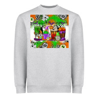 Heather Grey Halloween Coffee Cups Heavyweight Sweatshirt - texasbilliewilder