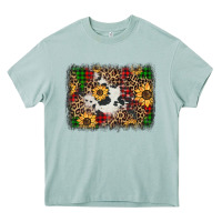 Arona distressed christmas sunflowers leopard cowhide background Heavy Core Tee - Jasminsmagicworld