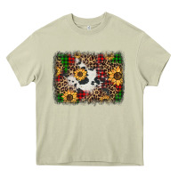 Mossy distressed christmas sunflowers leopard cowhide background Heavy Core Tee - Jasminsmagicworld