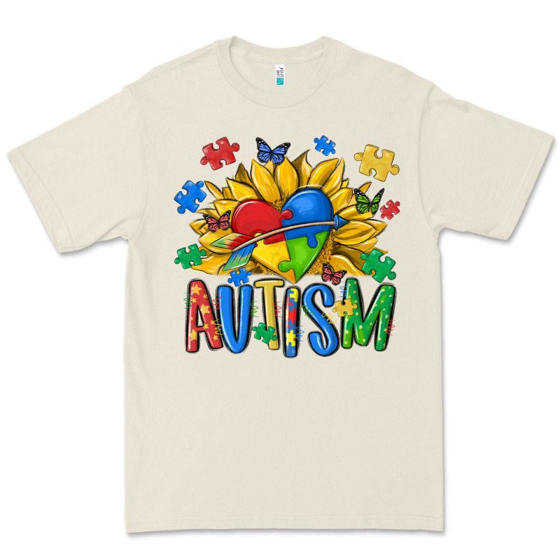 Austism Sunflower Premium Tee by MaliasSmallBusiness | Teevron