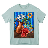Arona hanukkah table with oil pitcher Heavy Core Tee - AdoDesignShop