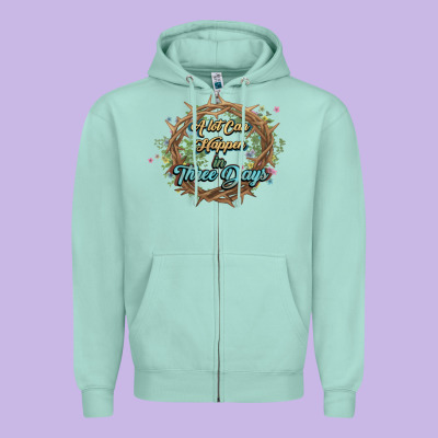 Crown Of Thorns Easter Day Zipper Hoodie Designed By Howdyjamesfarm