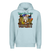Blue Mist simmer down cowboy Premium Hoodie - OliviaCreatesArt