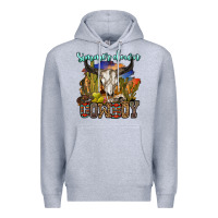Heather Grey simmer down cowboy Premium Hoodie - OliviaCreatesArt