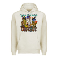 Oatmeal Heather simmer down cowboy Premium Hoodie - OliviaCreatesArt