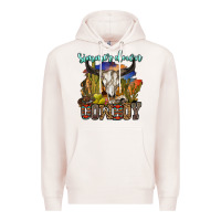 Pale Pink simmer down cowboy Premium Hoodie - OliviaCreatesArt