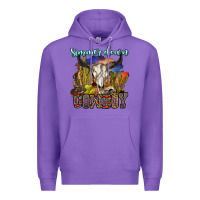 Purple simmer down cowboy Premium Hoodie - OliviaCreatesArt