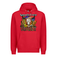 Red simmer down cowboy Premium Hoodie - OliviaCreatesArt