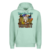 Seafoam simmer down cowboy Premium Hoodie - OliviaCreatesArt