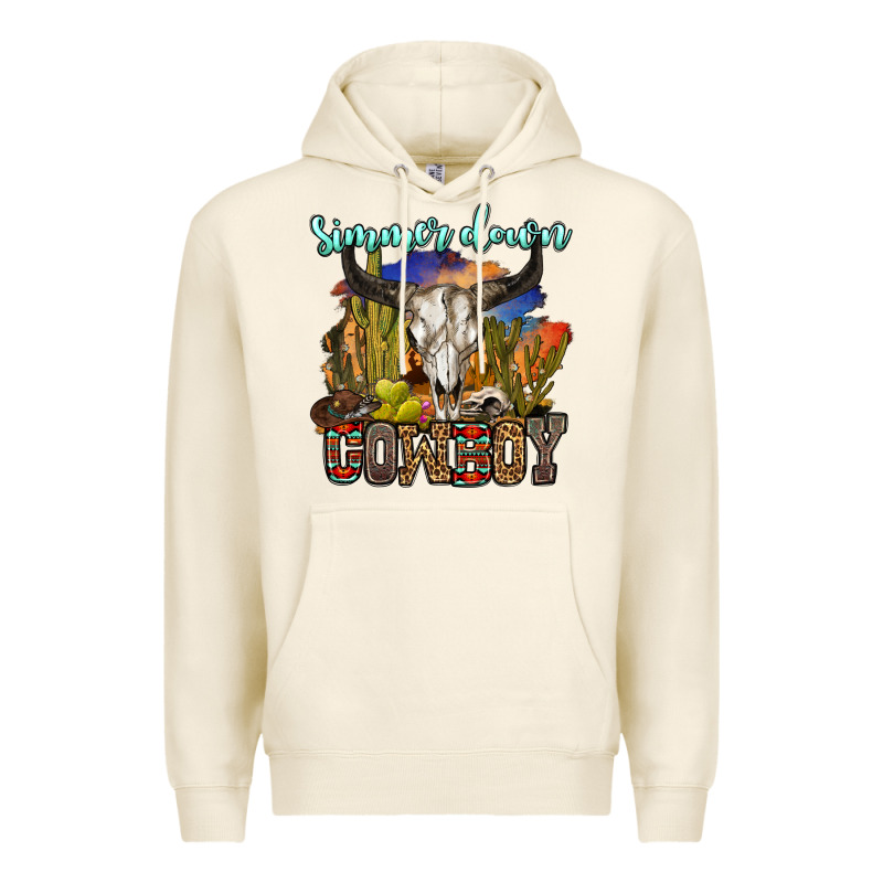 Simmer Down Cowboy Premium Hoodie by OliviaCreatesArt | Teevron