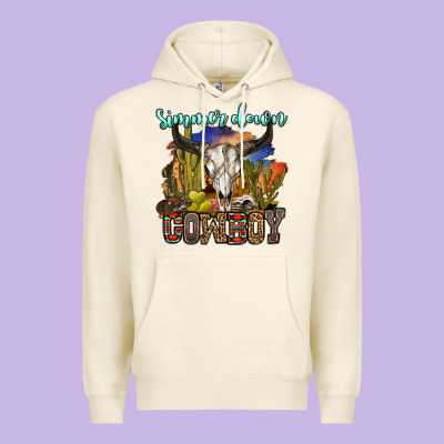 Simmer Down Cowboy Premium Hoodie Designed By Oliviacreatesart
