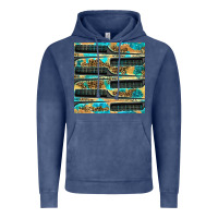 Vintage Denim Hairdresser Parting Comb With Leopard And Glitter Seamless Pattern Bbs Vintage Hoodie - BundleAndBundleShop