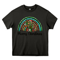 Asphalt merry christmas cactus rainbow Heavy Core Tee - BarkalooDesign