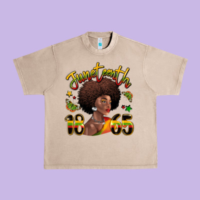 Juneteenth 1865 Black Woman Urban Heavy Tee Designed By Lillyallendesigns