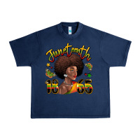 Navy juneteenth 1865 black woman Urban Heavy Tee - LillyAllenDesigns