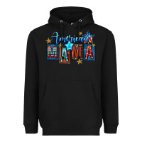 Black American mama 4th of july Heavyweight Hoodie - FaDigitalArtStudio