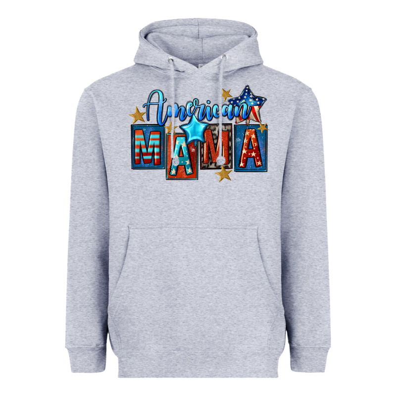 American Mama 4th Of July Heavyweight Hoodie by FaDigitalArtStudio | Teevron