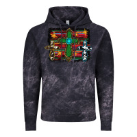 Cloud Black cross leopard cowhide glitter serape Vintage Hoodie - RanaPortraitStore