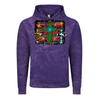 Cloud Purple cross leopard cowhide glitter serape Vintage Hoodie - RanaPortraitStore