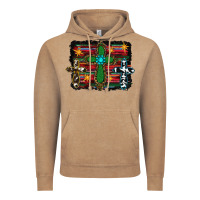 Vintage Coffee cross leopard cowhide glitter serape Vintage Hoodie - RanaPortraitStore