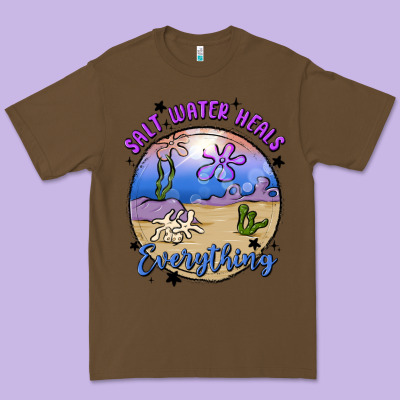 Salt Water Heals Everything Premium Tee Designed By Maliassmallbusiness