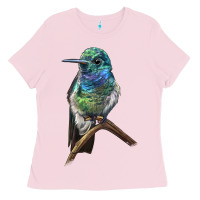 Bubblegum Pink Ruby Throcuted Hummingbird Ladies Tee - LillyAllenDesigns