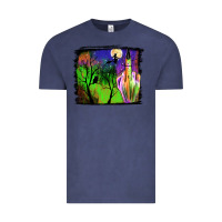 Vintage Denim halloween background Vintage Tee - JahusDesignShop