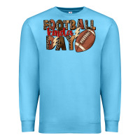 Ocean Blue football kinda day Premium Sweatshirt - FaDigitalArtStudio