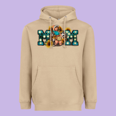Western Mom Mother's Day Heavyweight Hoodie Designed By Fadigitalartstudio