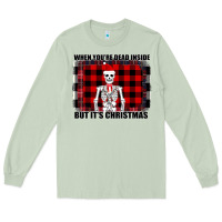 Matcha When You re Dead Inside But It Christmas Skeleton Long Sleeve Tee - Bettercallsaul