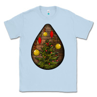 Dusty Blue christmas  teardrop Classic Tee - BundleAndBundleShop