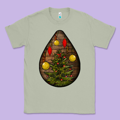 Christmas  Teardrop Classic Tee Designed By Bundleandbundleshop
