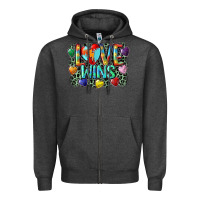 Charcoal Heather Love wins Zipper Hoodie - CowGirlArtShop