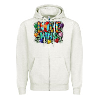 Oatmeal Heather Love wins Zipper Hoodie - CowGirlArtShop