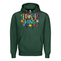 Sports Green Love wins Zipper Hoodie - CowGirlArtShop
