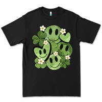 Black st. patrick's day green smile Premium Tee - MaliasSmallBusiness
