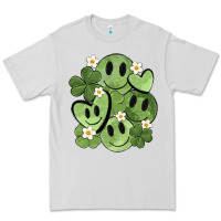 Dove Grey st. patrick's day green smile Premium Tee - MaliasSmallBusiness