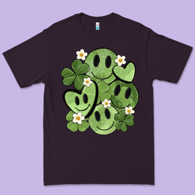 St. Patrick's Day Green Smile Premium Tee Designed By Maliassmallbusiness