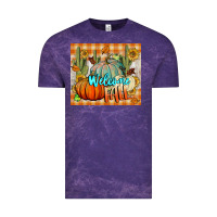 Cloud Purple welcome fall tumbler Vintage Tee - BundleAndBundleShop