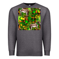 Charcoal Heather St. Patrick's Donkey With Leprechaun Premium Sweatshirt - FaDigitalArtStudio