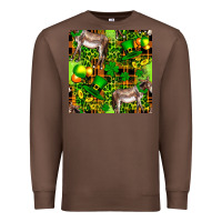 Chestnut St. Patrick's Donkey With Leprechaun Premium Sweatshirt - FaDigitalArtStudio
