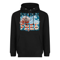 Black Born to be free Heavyweight Hoodie - FaDigitalArtStudio