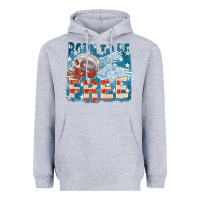 Heather Grey Born to be free Heavyweight Hoodie - FaDigitalArtStudio