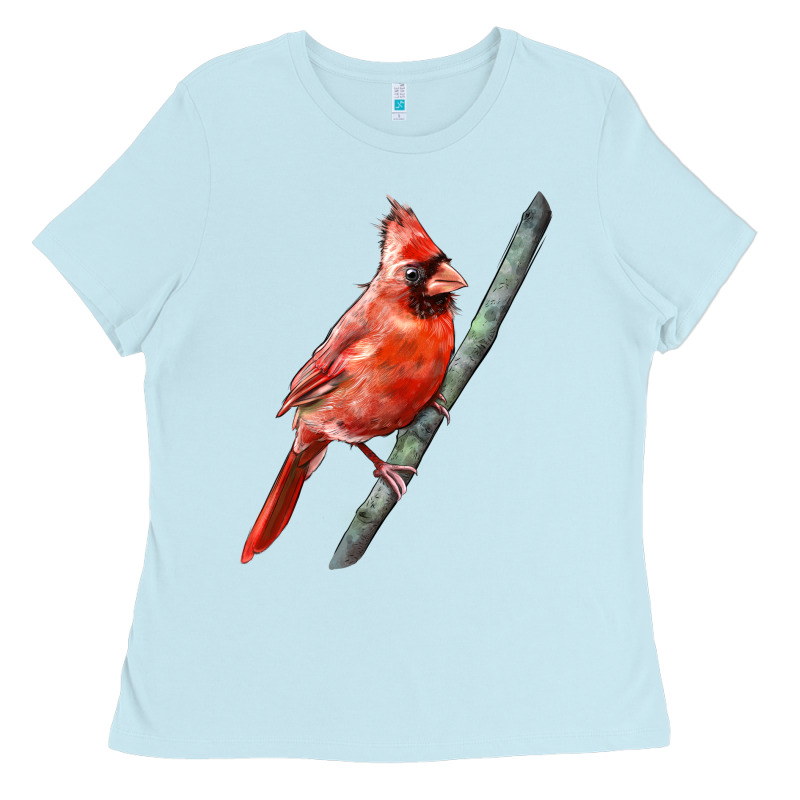 Northern Cardinal Bird Ladies Tee by LillyAllenDesigns | Teevron